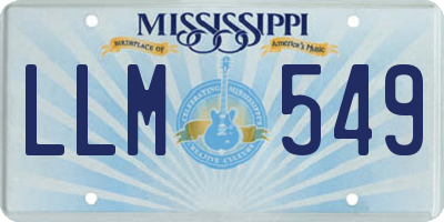 MS license plate LLM549
