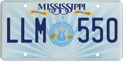 MS license plate LLM550