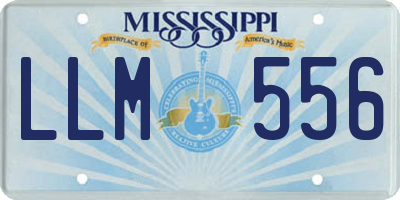 MS license plate LLM556