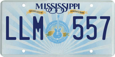 MS license plate LLM557
