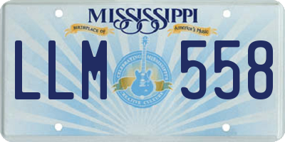 MS license plate LLM558