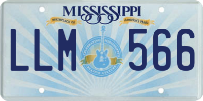 MS license plate LLM566
