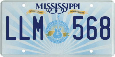 MS license plate LLM568