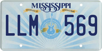 MS license plate LLM569
