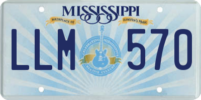 MS license plate LLM570