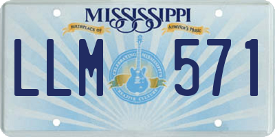 MS license plate LLM571