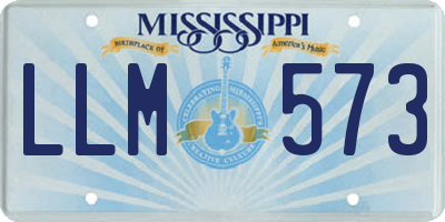 MS license plate LLM573
