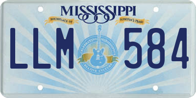 MS license plate LLM584