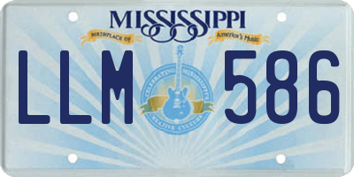 MS license plate LLM586