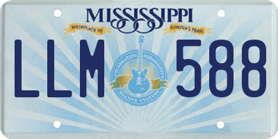 MS license plate LLM588