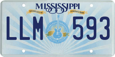 MS license plate LLM593