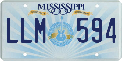 MS license plate LLM594