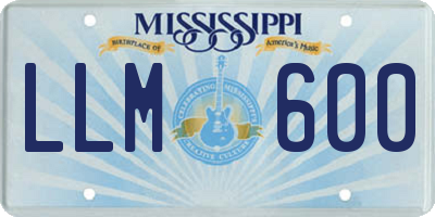 MS license plate LLM600