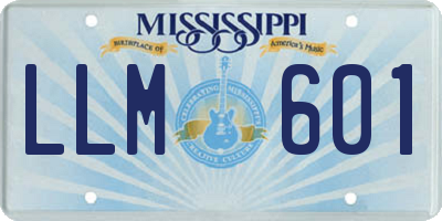 MS license plate LLM601