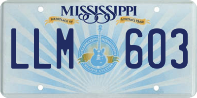 MS license plate LLM603