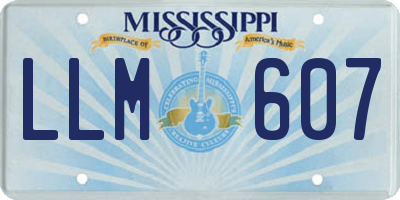 MS license plate LLM607