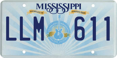 MS license plate LLM611