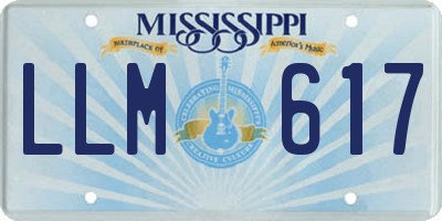 MS license plate LLM617