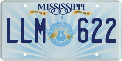 MS license plate LLM622