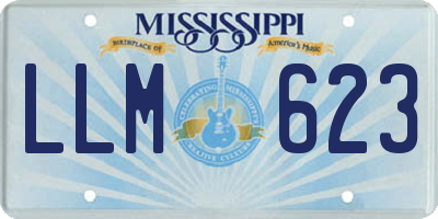 MS license plate LLM623