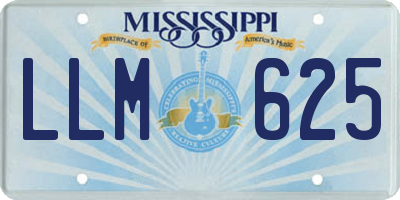 MS license plate LLM625