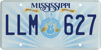 MS license plate LLM627
