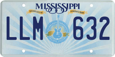 MS license plate LLM632