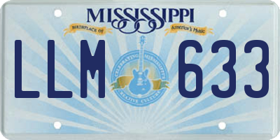 MS license plate LLM633