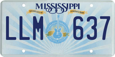 MS license plate LLM637