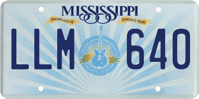 MS license plate LLM640