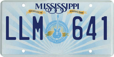 MS license plate LLM641