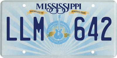 MS license plate LLM642