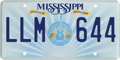 MS license plate LLM644