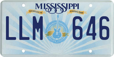 MS license plate LLM646