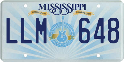 MS license plate LLM648