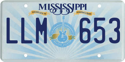 MS license plate LLM653