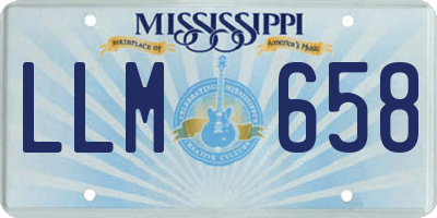 MS license plate LLM658