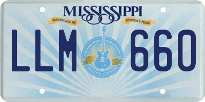MS license plate LLM660