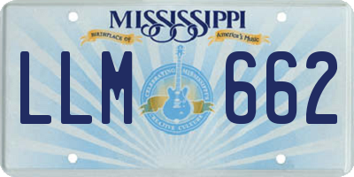 MS license plate LLM662