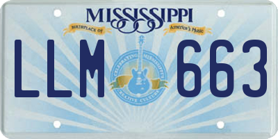 MS license plate LLM663