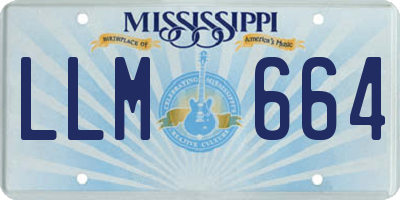 MS license plate LLM664