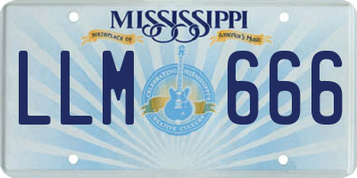 MS license plate LLM666