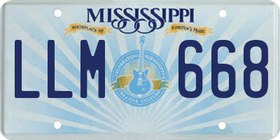 MS license plate LLM668