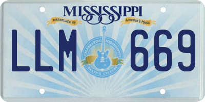 MS license plate LLM669