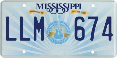 MS license plate LLM674