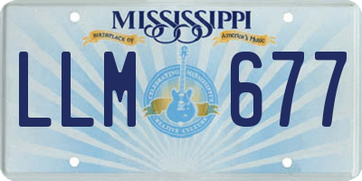 MS license plate LLM677