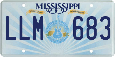 MS license plate LLM683