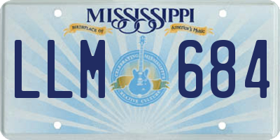 MS license plate LLM684
