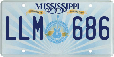MS license plate LLM686