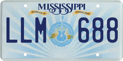 MS license plate LLM688